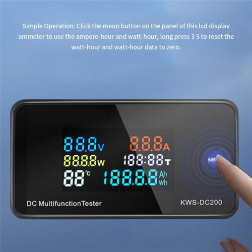 Digital Voltmeter Ammeter KWS DC200 100A LCD Display Power  Multimeter No Battery, LCD Display Ammeter 2