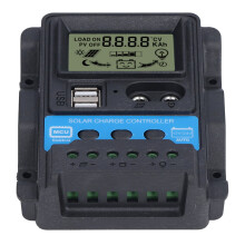 Solarladeregler LCD Dual USB 30A 390W 12V/24V Blau