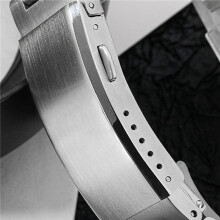 2X Uhrenschließe mit Gefräster Sicherheitsfaltschließe, Ersatz-Edelstahl-Armbandschließe, 20 mm