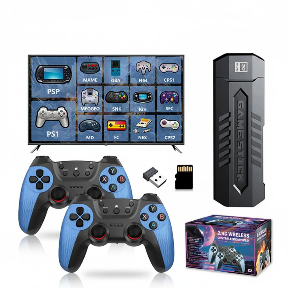 Retro Game Console With 40000+ Games, Dual Wireless Controllers, Hd Tv Output, 128G Plug And Play 9455672164672