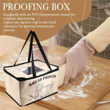 Gärbox für Brot mit Heizung für Gärung bei Präziser Temperatur, Zusammenklappbare Gärbox mit Reißverschluss und Wärmebox mit EU-Stecker
