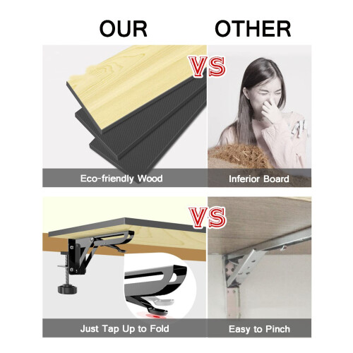 Ergonomic Desk Armrest with Foldable SpaceSaving Design, Adjustable Under Desk Elbow Support for Keyboard and Mouse 2