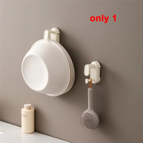 Suction Cup Washbasin Hook - Detachable, Adjustable Wall-Mounted Basin Rack for Bathroom & Kitchen Storage 1
