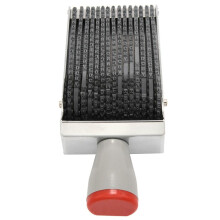 6X Multiuso de 15 Dígitos Alfabeto Rolling Rubber Stamp Número de Letra En Inglés Relieve DIY Scrapbooking Roller Stationery