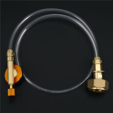 2X Propane Refill Adapter Picnic Camping Stove Gas Hose Double Sided Adjustable Flat Tank Gas Pipe Adapter Hose