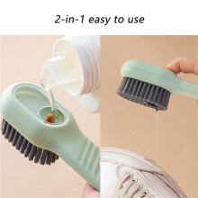 2 in 1 Multifunction Cleaning Brush, Cleaning Brush with Soap Dispenser, Multi Function Cleaning Brush (White+Green)