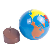 World Globe for Kids Learning, Educational Decorative Globe with Stand, Colorful Geographic Display
