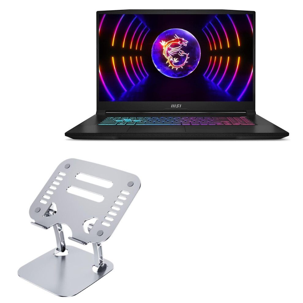 Adjustable Laptop Stand For Msi Katana 17, Ergonomic Aluminum Riser With Cooling Slots And Nonslip Base 9330225960867
