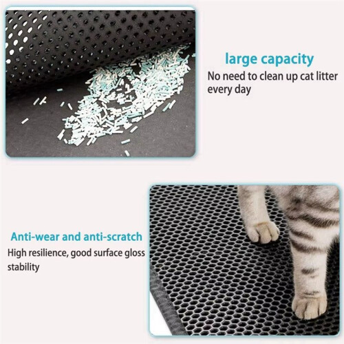 Tapis de Litière pour Chat Imperméable Double Couche EVA Pliable pour Chat 1