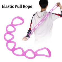 Widerstandsbänder Fitness Elastisches Zugseil Home Gym Yoga Training 7-Loch Lila