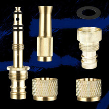 Garden Water Hose Nozzle,Hose Sprayer Nozzle,High Pressure Brass Adjustable Twist Jet,For Washing Car,Glass,Floors,Etc