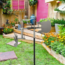 Esculturas y Molinos de Viento de Metal Hechos A Mano para Bateristas, Ideal para Papá. Figura Musical de Percusionista para Jardín y Césped.