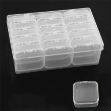 Caja de Almacenamiento para Bordado y Pintura con Diamantes DIY, con 30 Cuadrados para Exhibir Cuentas y Accesorios.