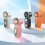 Outdoor draagbare draagbare digitale ventilator Oplaadbare-Roze 6