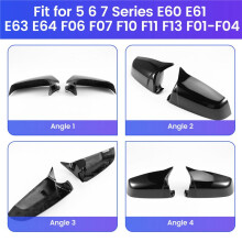 Seitenspiegelkappe für 5er 6er 7er E60 E61 E63 E64 F06 F07 F10 F11 F13 F01-F04, Schwarz