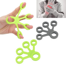 Portable Silicone Finger Stretcher Band for Guitarists, Green/Grey, 8.8lb