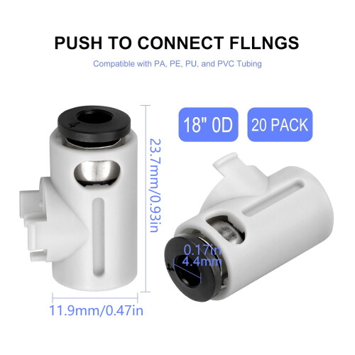 PTFE Filaments Feed Tube Connectors For A1mini Printer Smooth 2