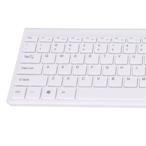 Wireless Keyboard Mouse Combo 10m Range | Ergonomic 2.4G USB Set White 2