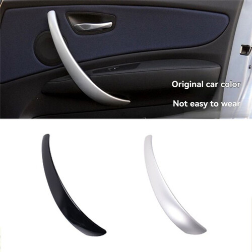 Car Interior Door Pull Handle Cover Trim Panel for  1-Series E81 E82 E87 E88 2006-2012 Black 1 Pair 1