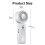 Opvouwbare handventilator 3600 mAh Stille bureauventilator-Wit 4