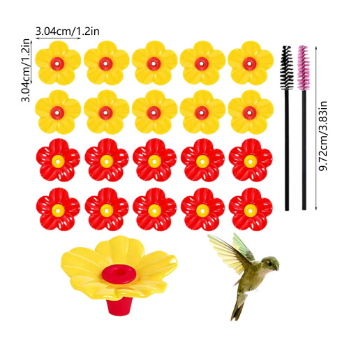Packung mit 20 Kolibri-Futterspender-Ersatzblumen, 2