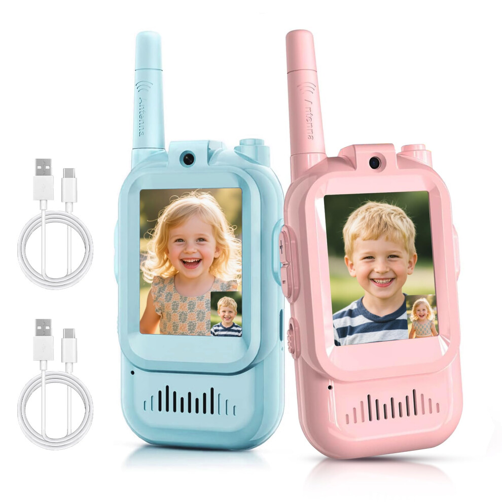 Kids Video Walkie Talkie With Camera, Rechargeable Long Range Twoway Radio For Ages 312 9455672165440