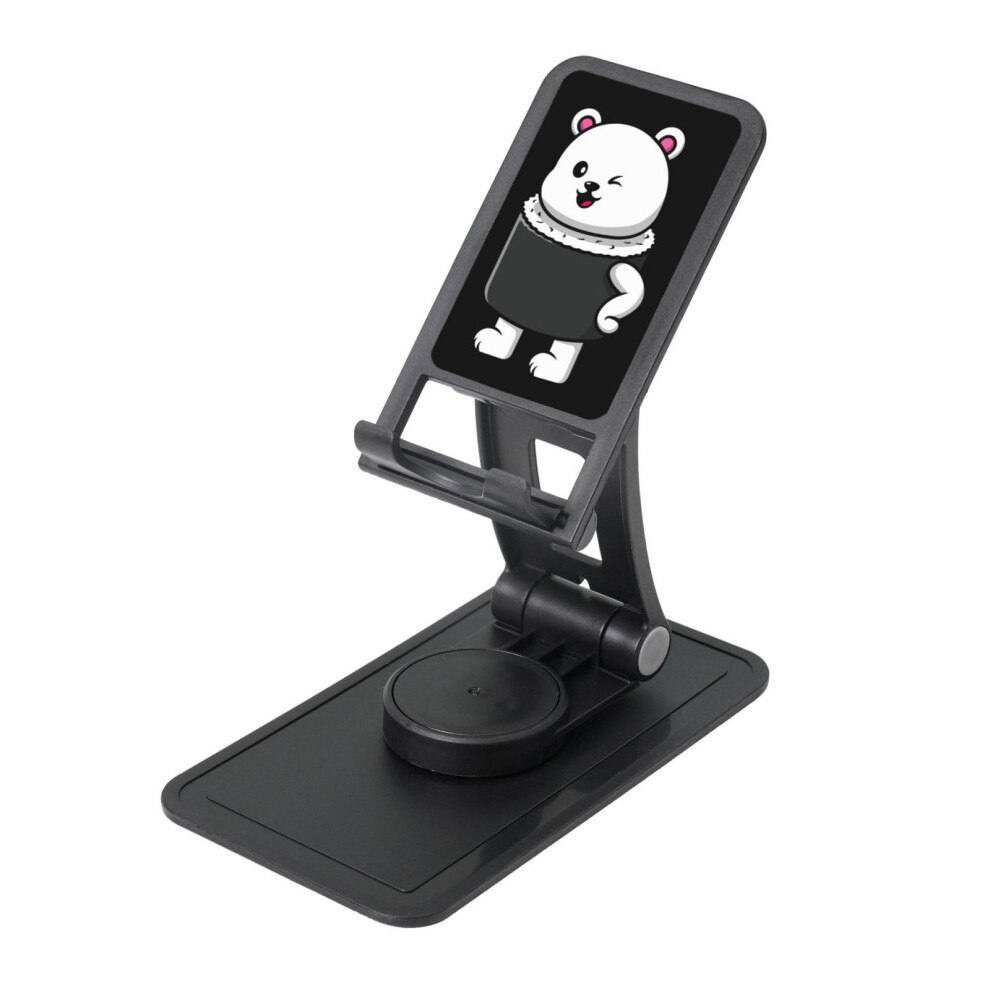 Cute Polar Bear Phone Stand For Desk, Adjustable Viewing Angle, NonâSlip Base For Ipad Tablet Black 9330225961246