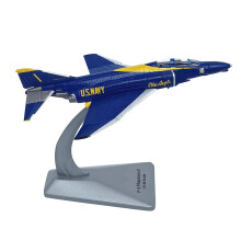 1/144 Scale United States Navy F4 Phantom II Diecast Fighter Jet Model with Display Stand
