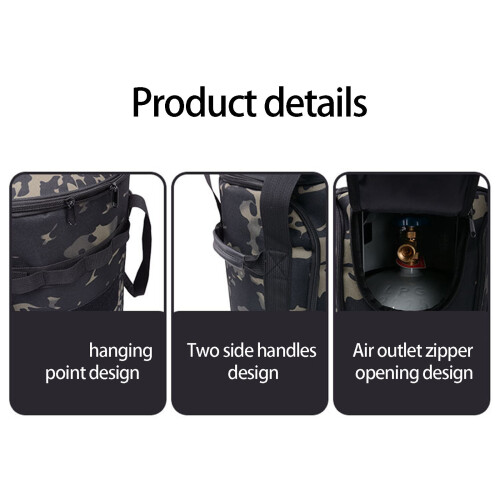 Durable 900D Polyester Gas Container Holder With Padded-Black 1