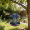 Sun Powered Hanging Bird Feeder With Colorful Pattern For 6