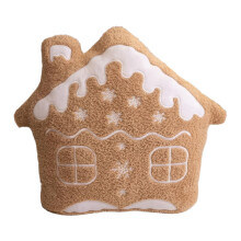 Christmas Throw Pillow Gingerbread Man Plush Cushion for Couch and Bed 14.17 Inches