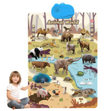 Talking Alphabet Wall Chart with Interactive Touch Sound, Bilingual English Spanish ABC and Animals