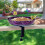 Artistic Iron Bird Bath Featuring Spacious Bowl Perfect For 6