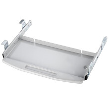 Under Desk Keyboard Tray Without Mouse Holder, Ergonomic Sliding Drawer for Office Desk, Gray Retractable Organizer