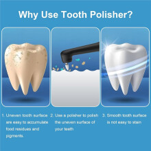 Tooth Polisher, Rechargeable Tooth Whitening Kit for Teeth Cleaning and Whitening, and 5 Brush Heads, LED Light