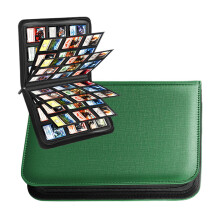 Ample Capacity 9 Pocket Secured Card Storage produced Of-Green