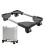 Under Desk PC Mount Adjustable Computer Tower Stand with Wheels, HeavyDuty Mobile CPU Holder 1