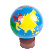 Colorful World Globe with Base for Kids, Educational Decorative Globe with Clear Geography Reference