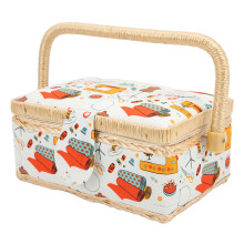Lightweight Orange Sewing Box, 9x13x19.5cm, Multifunctional Travel Organizer