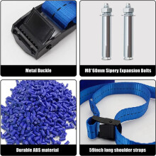 12PCS Propaan Tank Houder Cilinder Wandmontage Beugel Gasfles Beugel Duurzame ABS Gasfles met Schroeven Blauw