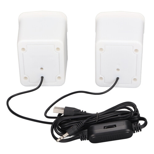 Heavy Subwoofer Mini USB Desktop Speaker 3W White for PC/Laptop 2