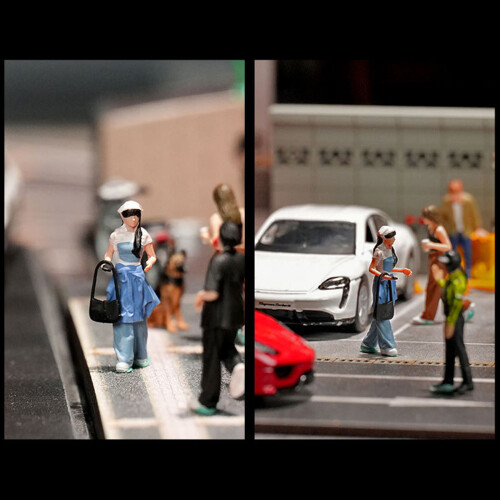 Tiny Resin Collectible Figure 1/64 Scale for Model Train Scene 2