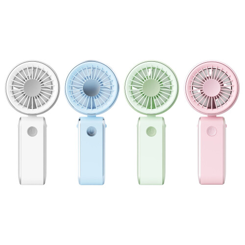 Folding Handheld Desk Fan Low Noise Cooling Fan for-Blue 1