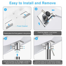 For Starlink Gen 3 Pipe Adapter Roof Mounting Stand Fixed Connector for Star Link Gen 3 Standard Dish Mount Plate
