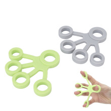 Finger Strength Training Set 2pcs Silicone Soft Grip 6.6LB Light Green Gray