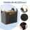 1pc Extra Large Foldable  Firewood Basket, Heavy Duty with Reinforced Handles - Multi-Use Storage 2
