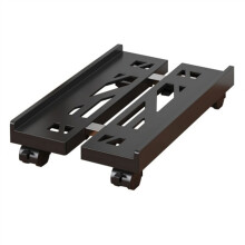 Adjustable PC Tower Stand with Wheels, Metal CPU Stand for Desktop Case, Locking Casters and Durable Support
