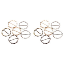 12-Teilige Schal-Ring-Clips für T-Shirts, Krawattenklammern für Damen, Metall-T-Shirt-Taillenspanner-Clip, Schnalle, Kleidungsring-Clip-ZubehöR