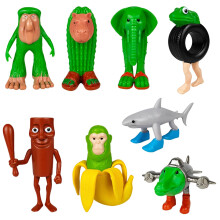 PVC Animal Figurines 8 Piece Collectible Toy Figures with Shark and Crocodile Durable Colorful Design