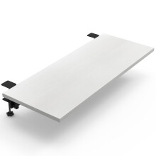 Adjustable Under Desk Keyboard Tray 30 Inch White Wood Foldable Drawer for Office Desk Ergonomic Comfort